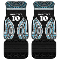 Custom Flying Fijians Rugby Car Mats Tapa Tribal Cloth Black Color