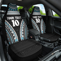 Custom Flying Fijians Rugby Car Seat Cover Tapa Tribal Cloth Black Color LT03 One Size Black - Polynesian Pride