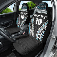 Custom Flying Fijians Rugby Car Seat Cover Tapa Tribal Cloth Black Color LT03 - Polynesian Pride