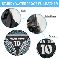 Custom Flying Fijians Rugby Spare Tire Cover Tapa Tribal Cloth Black Color LT03 - Polynesian Pride