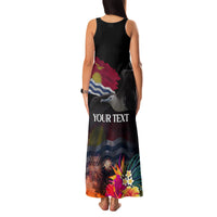 Personalised Kiribati Independence Day Family Matching Tank Maxi Dress and Hawaiian Shirt Frigatebird and Plumeria Hibiscus Flower LT03 - Polynesian Pride