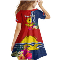Personalised Kiribati Independence Day Family Matching Mermaid Dress and Hawaiian Shirt Kiribati Map With Flag Color LT03 - Polynesian Pride