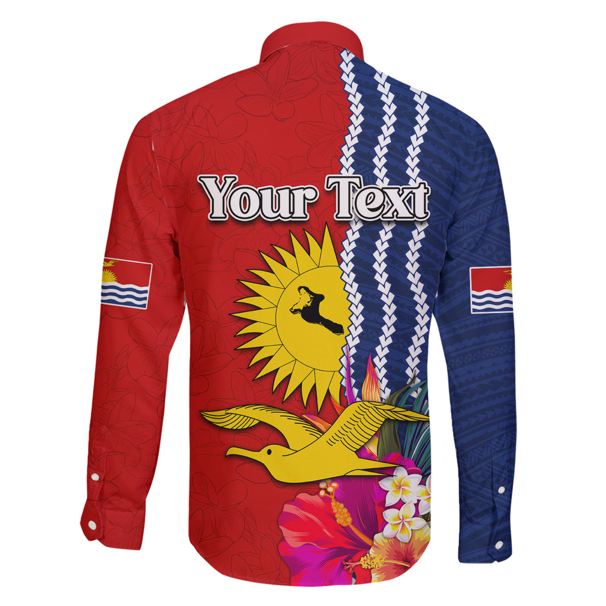 Personalised Kiribati Independence Day Family Matching Puletasi and Hawaiian Shirt Kiribati Map With Flag Color LT03 - Polynesian Pride