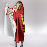 Personalised Kiribati Independence Day Hooded Blanket Kiribati Map With Flag Color