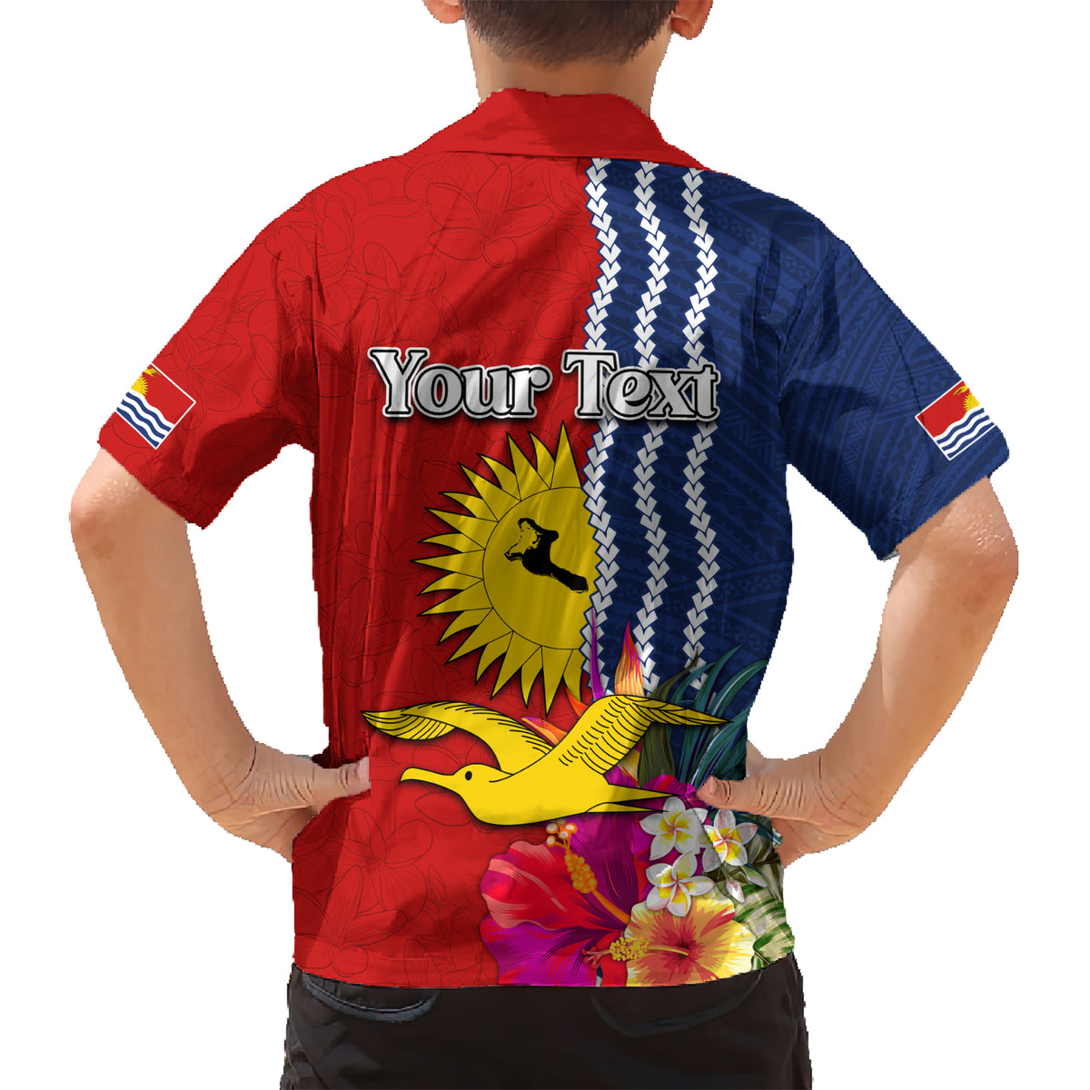 Personalised Kiribati Independence Day Kid Hawaiian Shirt Kiribati Map With Flag Color LT03 - Polynesian Pride