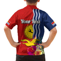 Personalised Kiribati Independence Day Kid Hawaiian Shirt Kiribati Map With Flag Color LT03 - Polynesian Pride