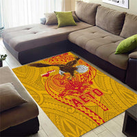 American Samoa Fautasi Race Area Rug Aeto Pago Pago with Eagle Samoan Tribal Patterns