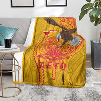American Samoa Fautasi Race Blanket Aeto Pago Pago with Eagle Samoan Tribal Patterns
