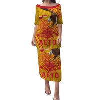 Personalized American Samoa Fautasi Race Family Matching Puletasi and Hawaiian Shirt Aeto Pago Pago with Eagle Samoan Tribal Patterns LT03 Mom's Dress Multicolor - Polynesian Pride