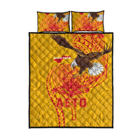 American Samoa Fautasi Race Quilt Bed Set Aeto Pago Pago with Eagle Samoan Tribal Patterns LT03 - Polynesian Pride