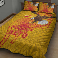 American Samoa Fautasi Race Quilt Bed Set Aeto Pago Pago with Eagle Samoan Tribal Patterns LT03 - Polynesian Pride
