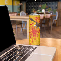 American Samoa Fautasi Race Skinny Tumbler Aeto Pago Pago with Eagle Samoan Tribal Patterns LT03 - Polynesian Pride