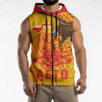 Personalized American Samoa Fautasi Race Sleeveless Zip Hoodie Aeto Pago Pago with Eagle Samoan Tribal Patterns