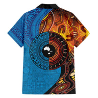 Fiji and Australia Together Family Matching Summer Maxi Dress and Hawaiian Shirt Tapa Tribal Tattoo mix Aboriginal Pattern LT03 - Polynesian Pride
