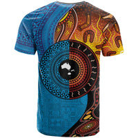 Fiji and Australia Together T Shirt Tapa Tribal Tattoo mix Aboriginal Pattern LT03 - Polynesian Pride
