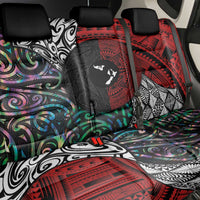 Tonga and New Zealand Together Back Car Seat Cover Tongan Kupesi Ngatu Tattoo and Maori Paua Shell Pattern LT03 - Polynesian Pride