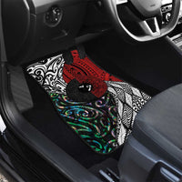 Tonga and New Zealand Together Car Mats Tongan Kupesi Ngatu Tattoo and Maori Paua Shell Pattern LT03 - Polynesian Pride