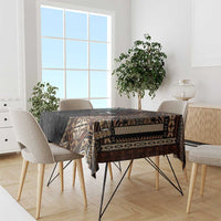 Samoa and New Zealand Together Tablecloth Siapo Motif and Maori Paua Shell Pattern