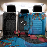 Fiji and New Zealand Together Back Car Seat Cover Tapa Maori Tattoo mix Tagimoucia and Pohutukawa LT03 - Polynesian Pride