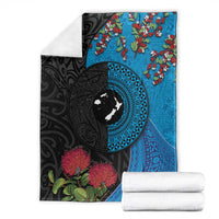 Fiji and New Zealand Together Blanket Tapa Maori Tattoo mix Tagimoucia and Pohutukawa LT03 - Polynesian Pride