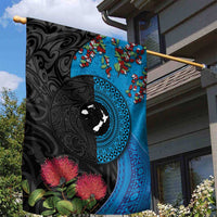 Fiji and New Zealand Together Garden Flag Tapa Maori Tattoo mix Tagimoucia and Pohutukawa LT03 - Polynesian Pride