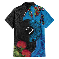 Fiji and New Zealand Together Hawaiian Shirt Tapa Maori Tattoo mix Tagimoucia and Pohutukawa LT03 - Polynesian Pride