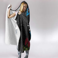 Fiji and New Zealand Together Hooded Blanket Tapa Maori Tattoo mix Tagimoucia and Pohutukawa LT03 - Polynesian Pride
