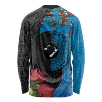 Fiji and New Zealand Together Long Sleeve Shirt Tapa Maori Tattoo mix Tagimoucia and Pohutukawa LT03 - Polynesian Pride