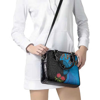 Fiji and New Zealand Together Shoulder Handbag Tapa Maori Tattoo mix Tagimoucia and Pohutukawa LT03 - Polynesian Pride