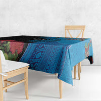 Fiji and New Zealand Together Tablecloth Tapa Maori Tattoo mix Tagimoucia and Pohutukawa LT03 - Polynesian Pride