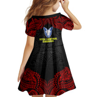 Vitis Central Dabaris Rugby Kid Short Sleeve Dress Papua New Guinea Polynesian Tattoo LT03 - Polynesian Pride