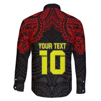 Custom Vitis Central Dabaris Rugby Family Matching Short Sleeve Bodycon Dress and Hawaiian Shirt Papua New Guinea Polynesian Tattoo LT03 - Polynesian Pride