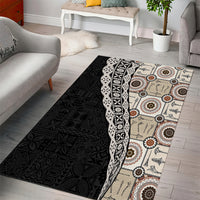Tukenny Pattern Fijian War Clubs Mix Tapa Tribal Area Rug LT03 - Polynesian Pride