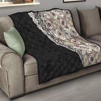Tukenny Pattern Fijian War Clubs Mix Tapa Tribal Quilt LT03 - Polynesian Pride