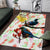 New Zealand Pohutukawa Tui Bird Area Rug Kowhai Version LT03 White - Polynesian Pride