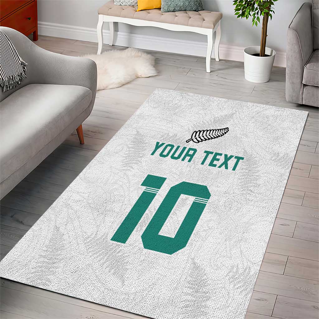 Custom New Zealand Football Area Rug Go All Silver Ferns - Towards World Cup 2026