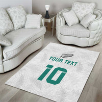 Custom New Zealand Football Area Rug Go All Silver Ferns - Towards World Cup 2026