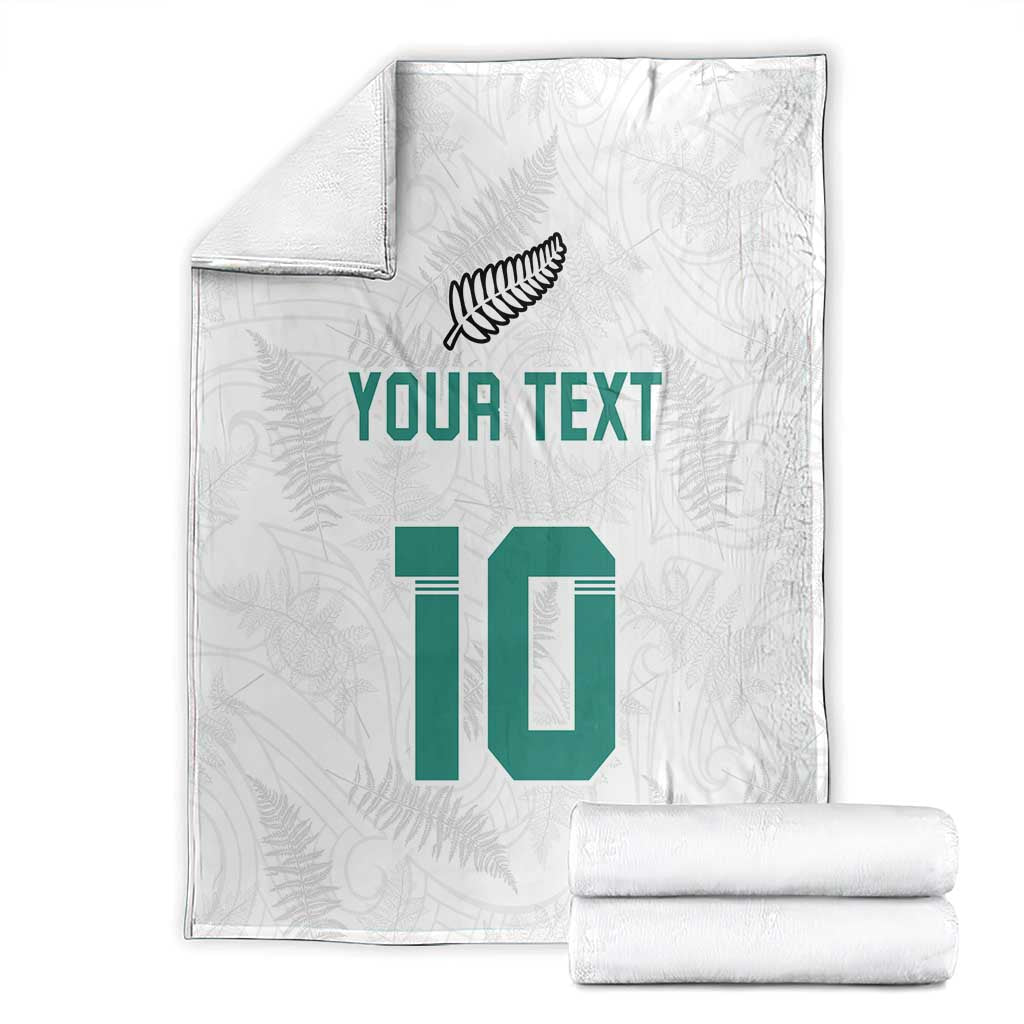 Custom New Zealand Football Blanket Go All Silver Ferns - Towards World Cup 2026 LT03 - Polynesian Pride