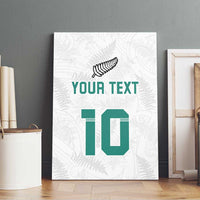 Custom New Zealand Football Canvas Wall Art Go All Silver Ferns - Towards World Cup 2026 LT03 - Polynesian Pride