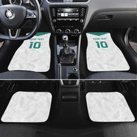 Custom New Zealand Football Car Mats Go All Silver Ferns - Towards World Cup 2026 LT03 Set 4pcs White - Polynesian Pride