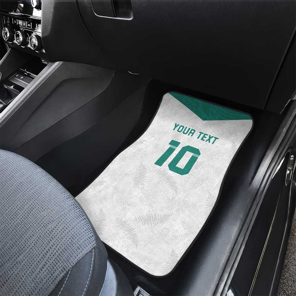 Custom New Zealand Football Car Mats Go All Silver Ferns - Towards World Cup 2026 LT03 - Polynesian Pride