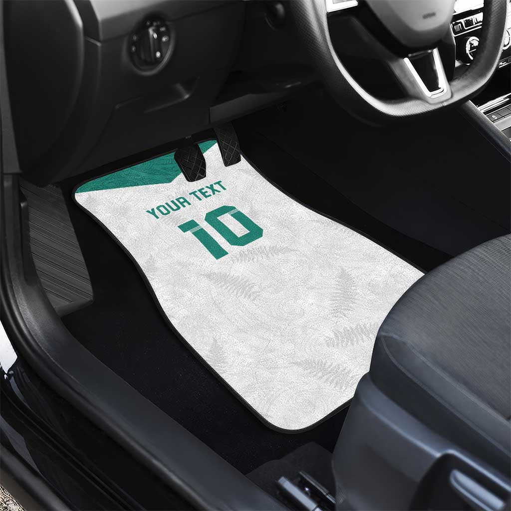 Custom New Zealand Football Car Mats Go All Silver Ferns - Towards World Cup 2026 LT03 - Polynesian Pride