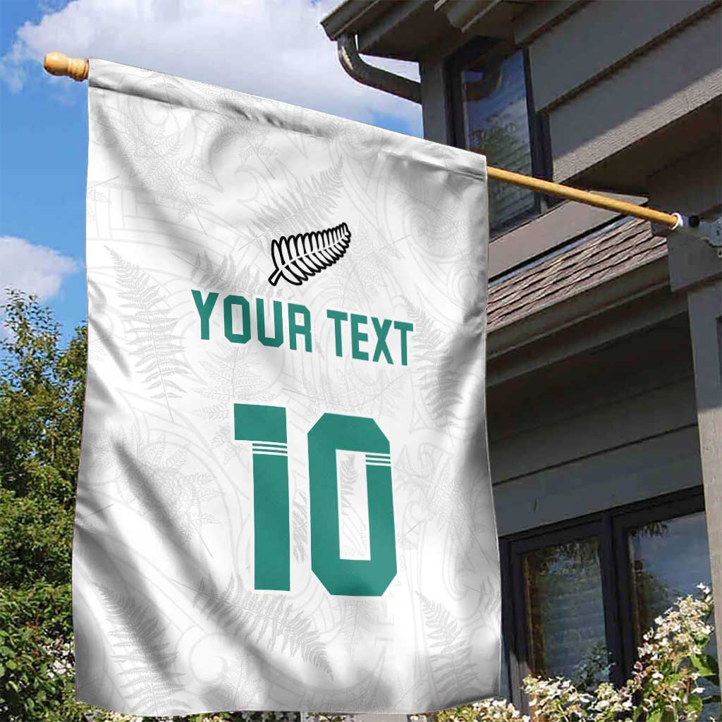 Custom New Zealand Football Garden Flag Go All Silver Ferns - Towards World Cup 2026 LT03 - Polynesian Pride