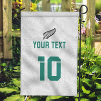 Custom New Zealand Football Garden Flag Go All Silver Ferns - Towards World Cup 2026 LT03 Garden Flag White - Polynesian Pride