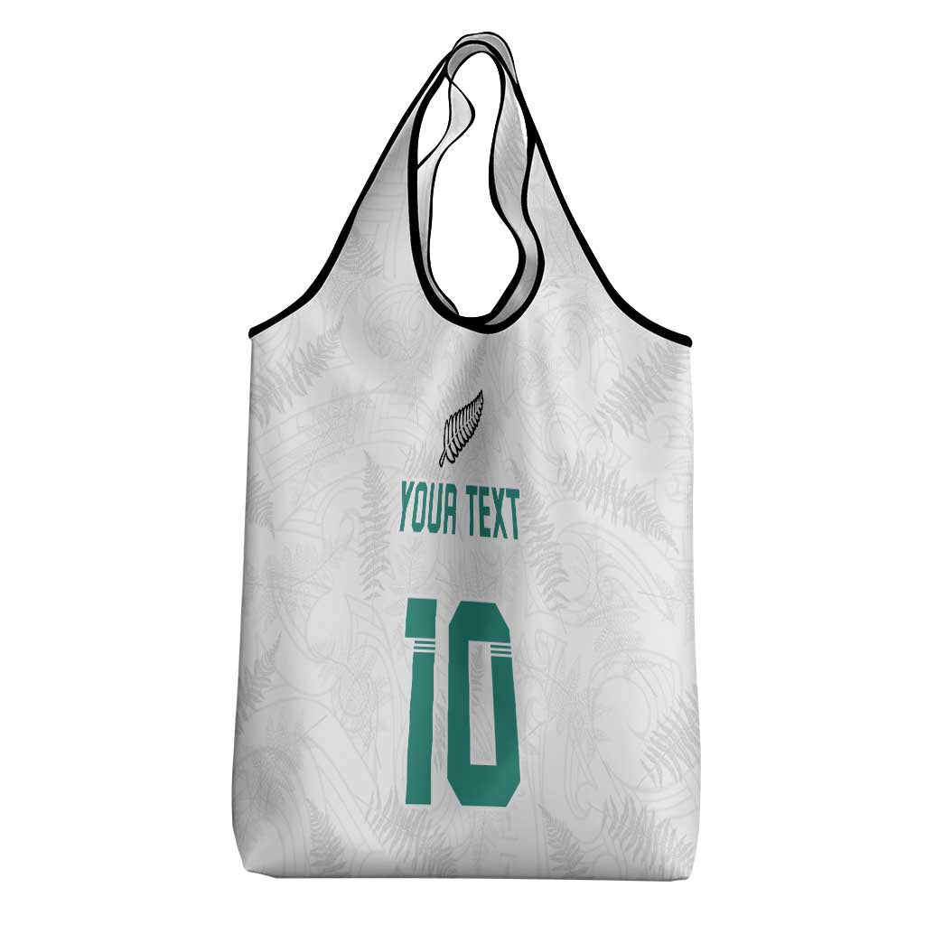 Custom New Zealand Football Grocery Bag Go All Silver Ferns - Towards World Cup 2026 LT03 - Polynesian Pride