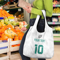 Custom New Zealand Football Grocery Bag Go All Silver Ferns - Towards World Cup 2026 LT03 - Polynesian Pride