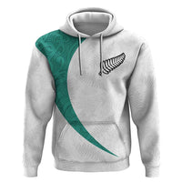 Custom New Zealand Football Hoodie Go All Silver Ferns - Towards World Cup 2026 LT03 Pullover Hoodie White - Polynesian Pride