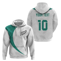 Custom New Zealand Football Hoodie Go All Silver Ferns - Towards World Cup 2026 LT03 - Polynesian Pride
