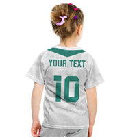 Custom New Zealand Football Kid T Shirt Go All Silver Ferns - Towards World Cup 2026 LT03 - Polynesian Pride