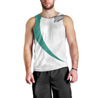 Custom New Zealand Football Men Tank Top Go All Silver Ferns - Towards World Cup 2026 LT03 - Polynesian Pride